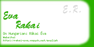 eva rakai business card